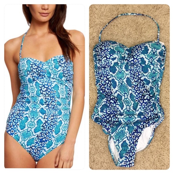 NWT! La Blanca Serpentina Twist Front Swimsuit - Picture 1 of 6